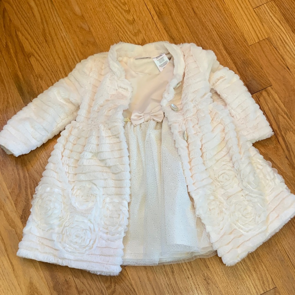 Charming Cream Toddler Dress and  Set 3T